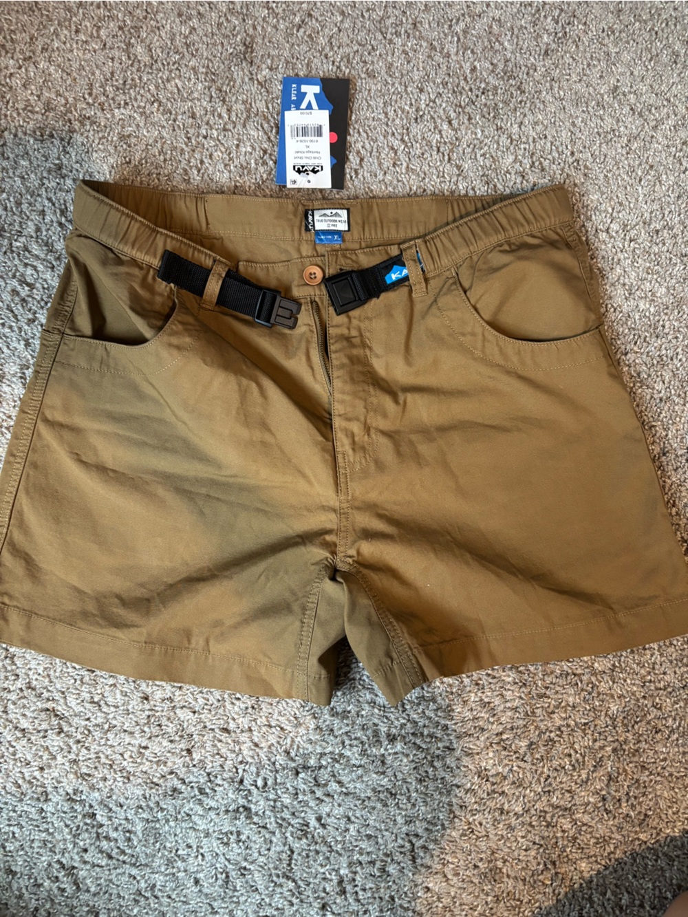 Women’s Kavu Utility Shorts with Adjustable Buckles - Tan